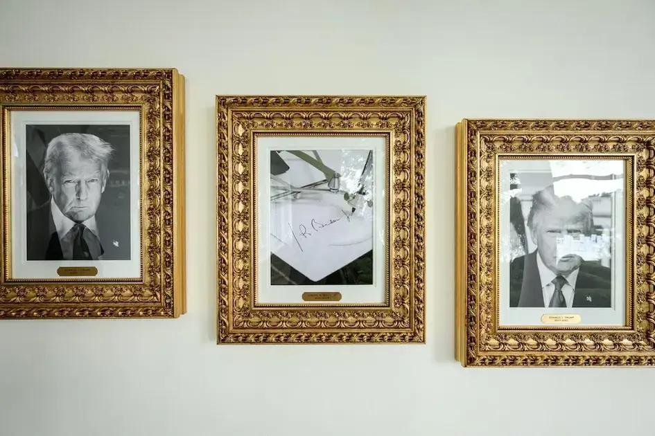 La Casa Blanca reemplaza foto de Biden con firma automática en galería