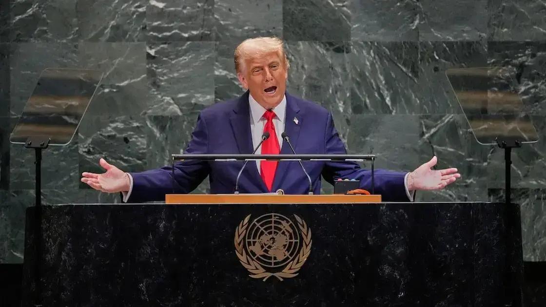 Trump critica a la ONU y el cambio climático en su discurso